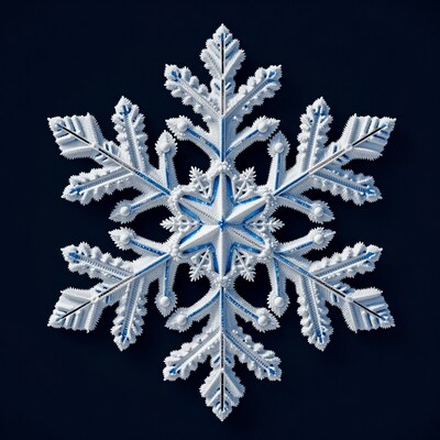 Intricate White Snowflake