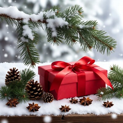 Red Christmas Gift Box