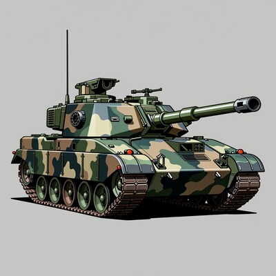 Cartoon Military Tank