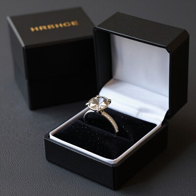 Diamond Engagement Ring in Black Box