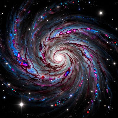 Vibrant Spiral Galaxy