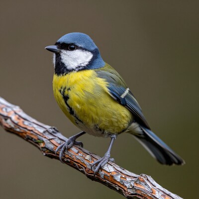 Blue Tit Bird on Branch