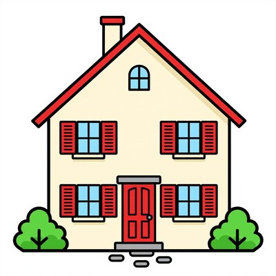 Cartoon House Illustration