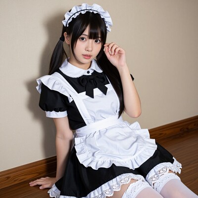 Japanese Maid Cosplay Girl
