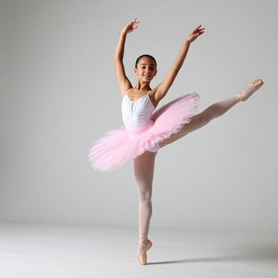 Young Ballerina in Pink Tutu