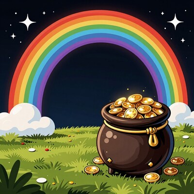 Pot of Gold Rainbow Night
