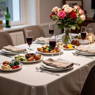 Elegant Dinner Table Setting