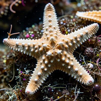 Orange Starfish on Seabed