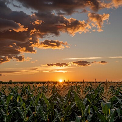 Cornfield at Sunset
