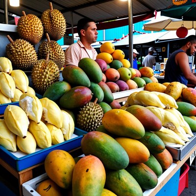 Tropical Fruit Market Stall