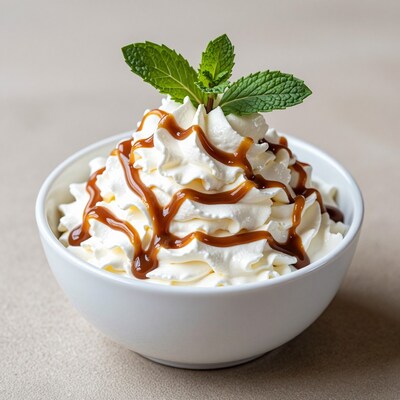 Whipped Cream with Caramel Sauce