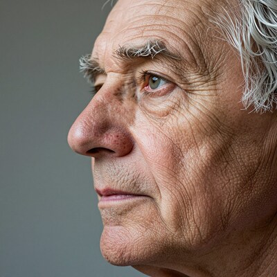Elderly Man Profile Portrait