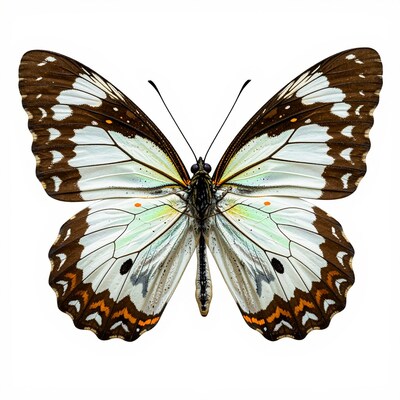 White Brown Butterfly