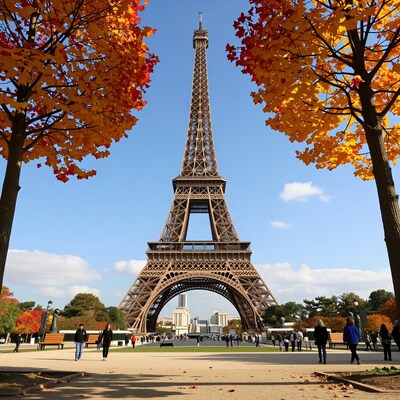 Eiffel Tower in Autumn