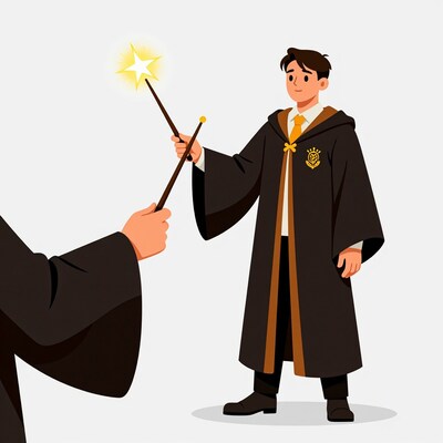 Wizard Graduate with Wand