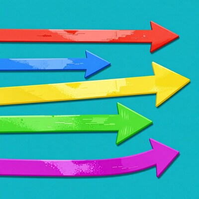 Colorful Arrows Pointing Right