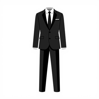 Black tuxedo suit