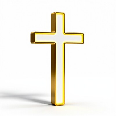 Golden glowing cross