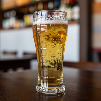 Glass of Beer on Bar