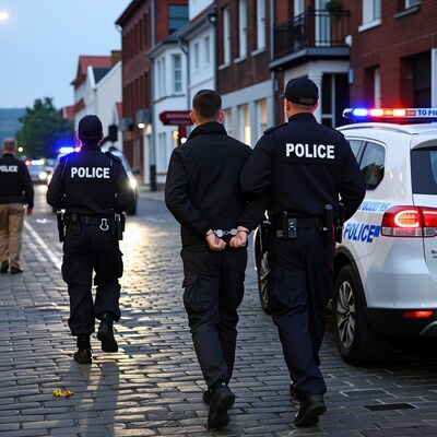 Police Officers Arresting Suspect