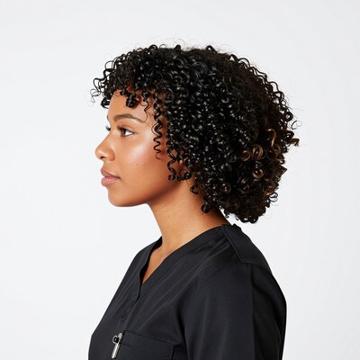 Black woman with curly hair
