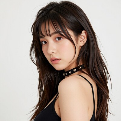 Young Asian woman with long dark hair