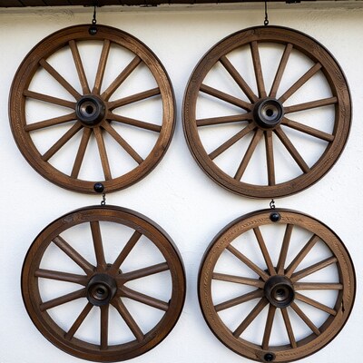 Vintage Wooden Wagon Wheels