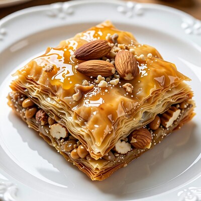 Baklava with Nuts and Syrup