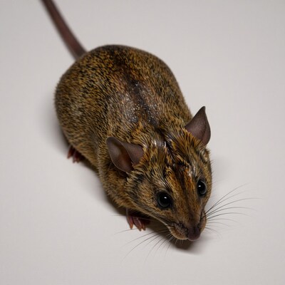 Striped Mouse Close-Up