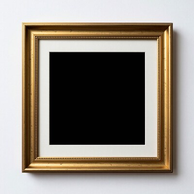 Empty Gold Picture Frame