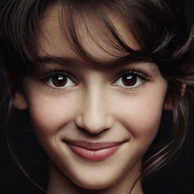 Smiling young girl close-up