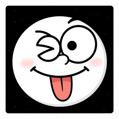 Winking Moon Cartoon