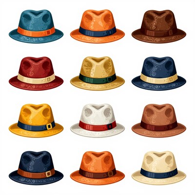 Colorful Fedora Hats