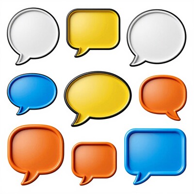 Colorful speech bubbles set