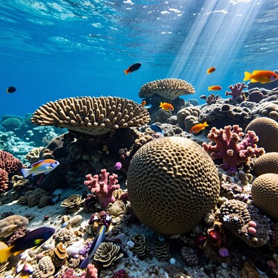 Vibrant Coral Reef with Fish