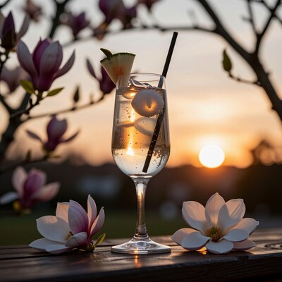 Magnolia cocktail at sunset
