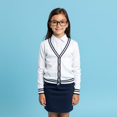 Smiling schoolgirl in uniform