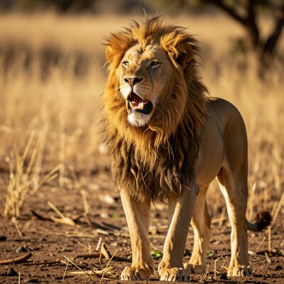Majestic Lion Roaring