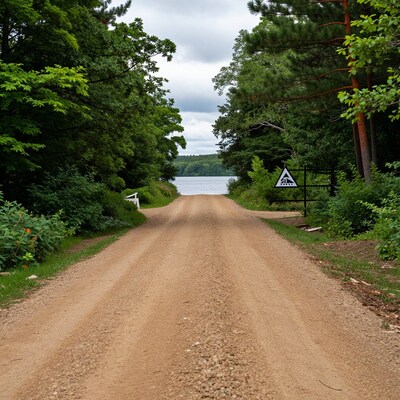 Forest Road to Lake