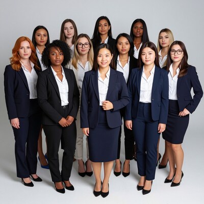 Diverse businesswomen team