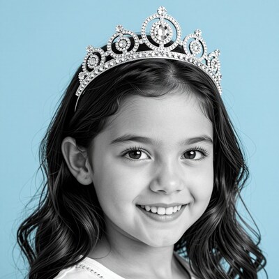 Young girl with tiara