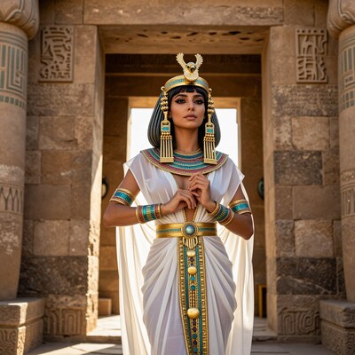 Egyptian Queen in Temple