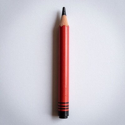 Red Pencil Isolated