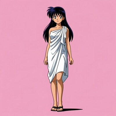 Kagome Higurashi in white toga