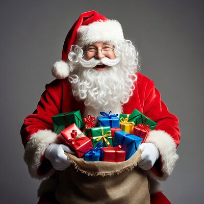 Santa Claus with Gift Bag
