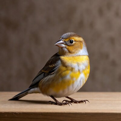 Yellow and Brown Finch Bird