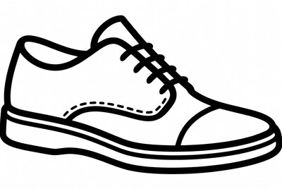 Black and White Dress Shoe