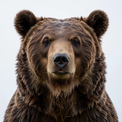 Close-up Brown Bear Portrait