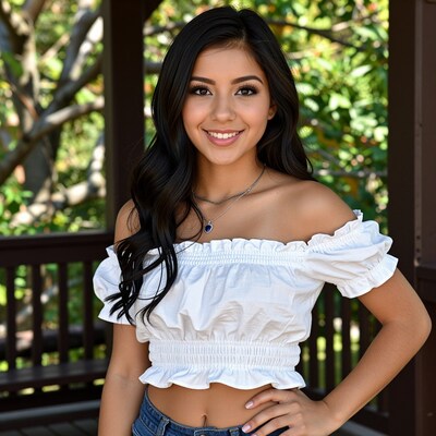 Smiling Latina Woman Portrait