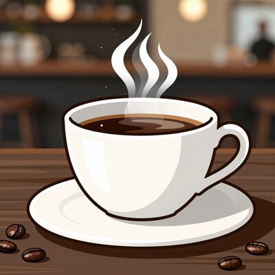 Steaming Coffee Cup